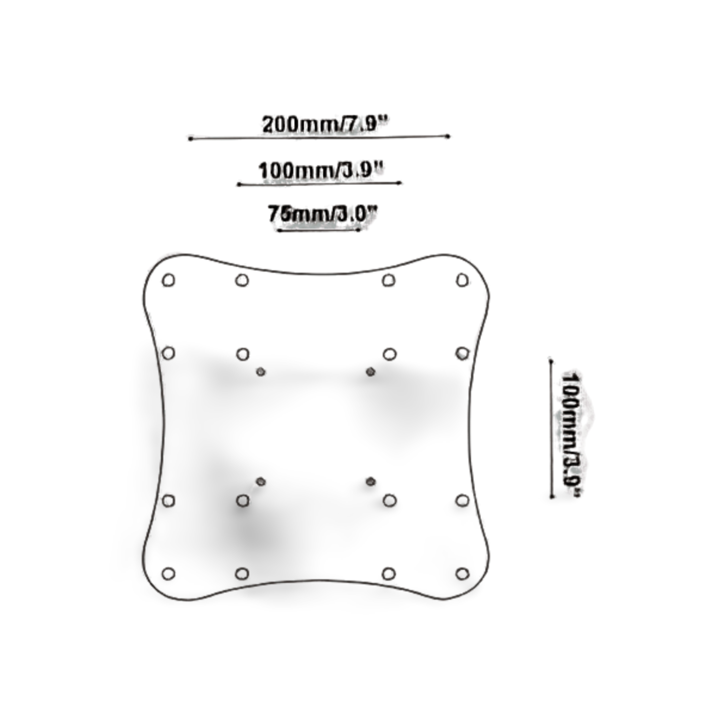 Adapter von VESA 100x100