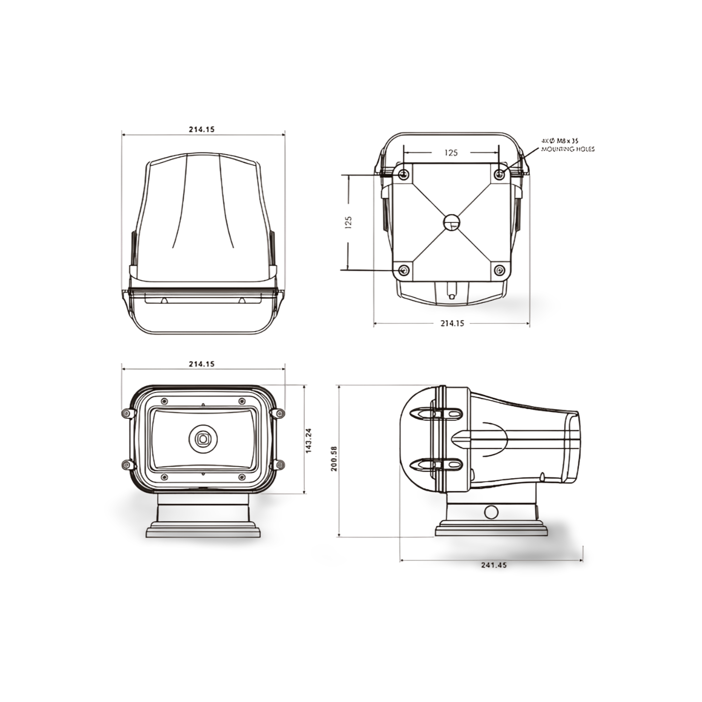 LED-Suchscheinwerfer 970 SL, 12/24V, 1.183 m