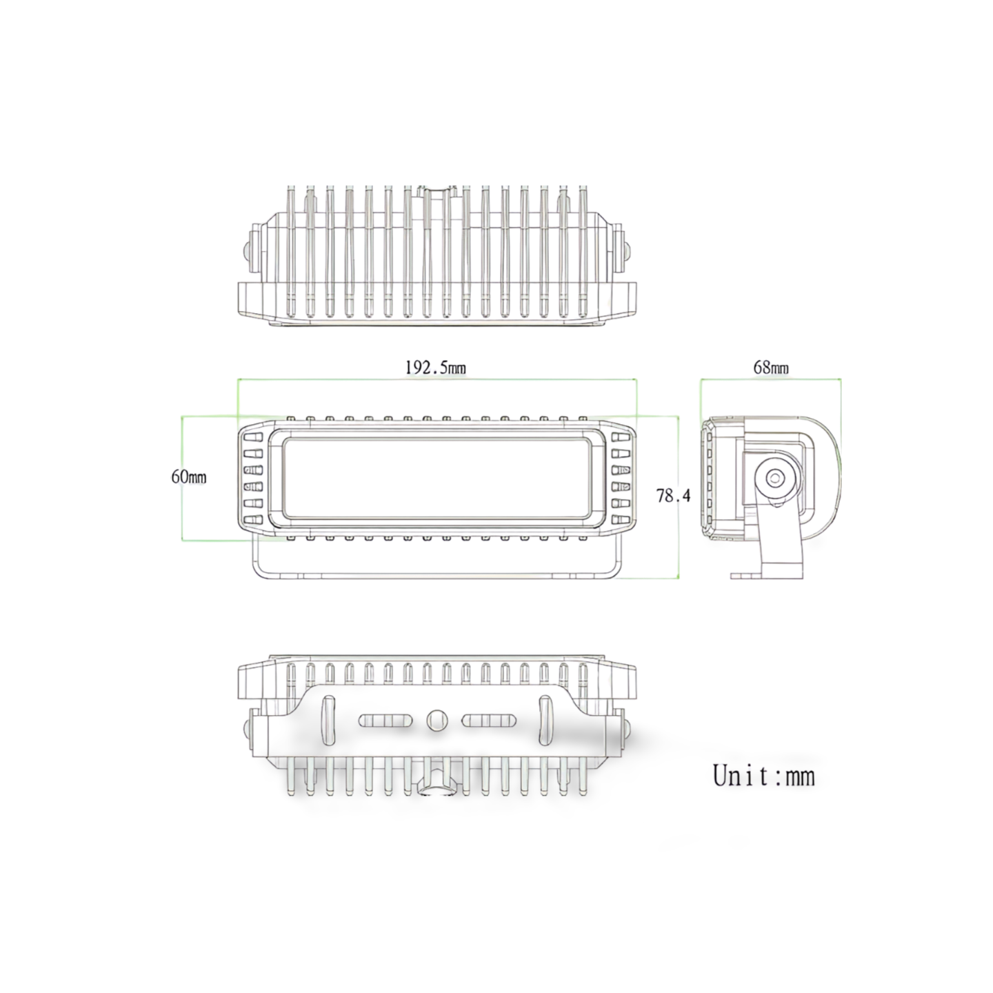 LED Deckscheinwerfer WL2201, 12/24V, 2.500 Lumen