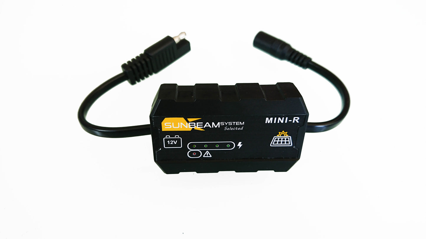 Mini-R Laderegler 5A inkl. Krokodilklemme u. MC4 12V