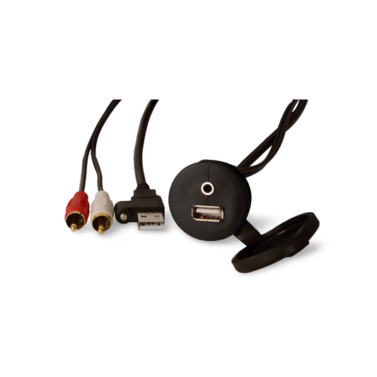 Einbausteckdose mit USB-/3,5-mm-AUX-Anschluss