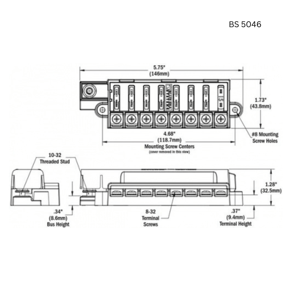 Blue Sea Systems BS5046 - Abmessungen