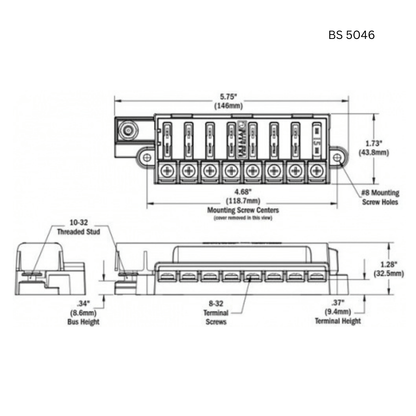 Blue Sea Systems BS5046 - Abmessungen