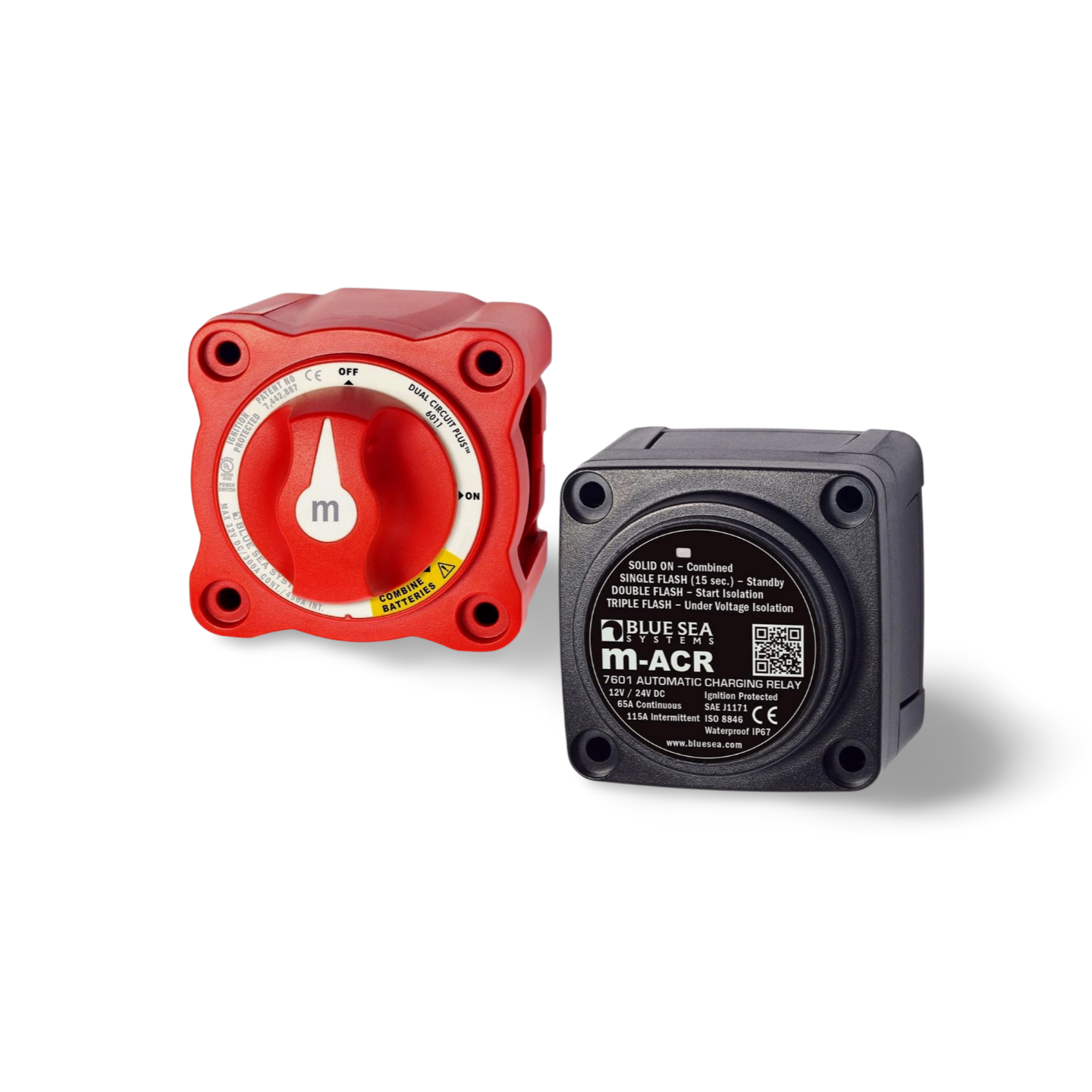 BS 7649 Mini Batterieladerelais mit Batterieschalter Kit - 65A