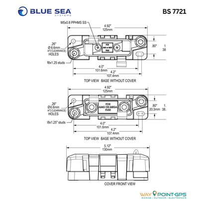 Blue Sea Systems BS7721 Fuse Block Safety MEGA/AMG