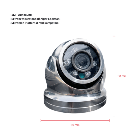 IRIS-S460 Mini-Dome 316 Stainless Steel IP Camera