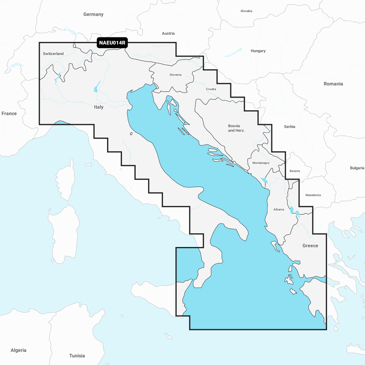 Navionics+ NAEU014R – Italien & Adria (Italy, Adriatic Sea)