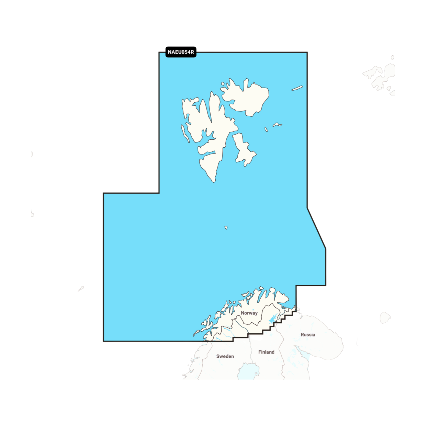 Navionics+ NAEU054R Norwegen, Vestfjorden bis Spitzbergen