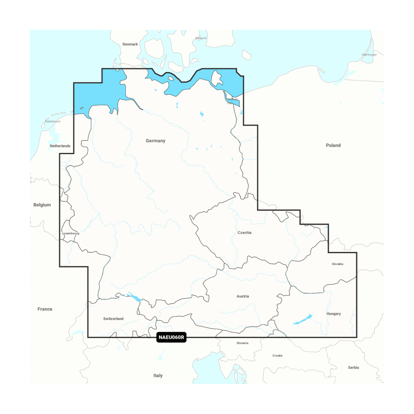 Navionics+ NAEU060R Deutschland, Seen & Flüsse