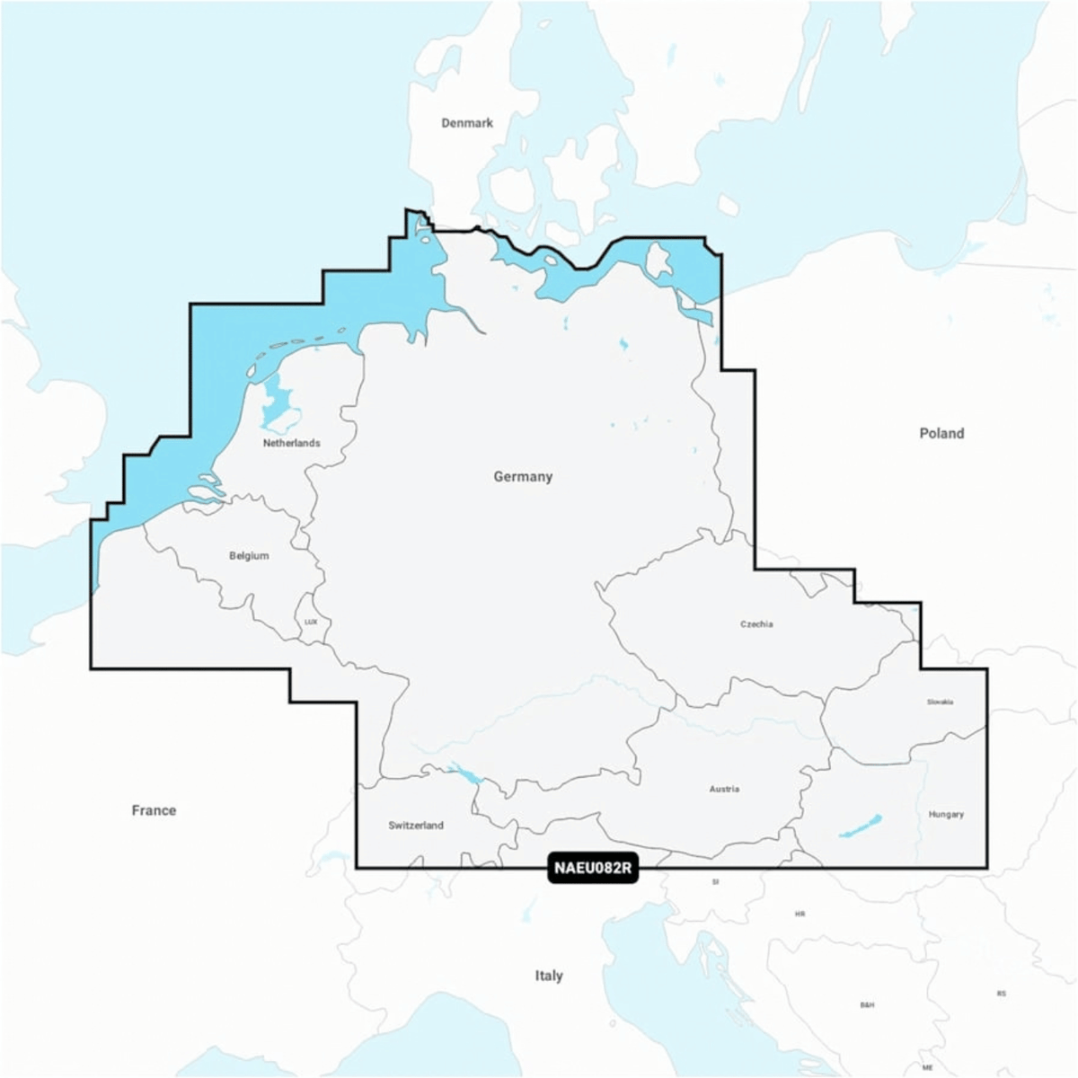 Navionics+ NAEU082R Benelux & Deutschland Seekarte