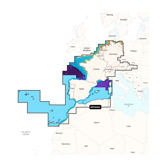 NAVIONICS PLATINUM+ Europa Zentral und Westen, EU646L