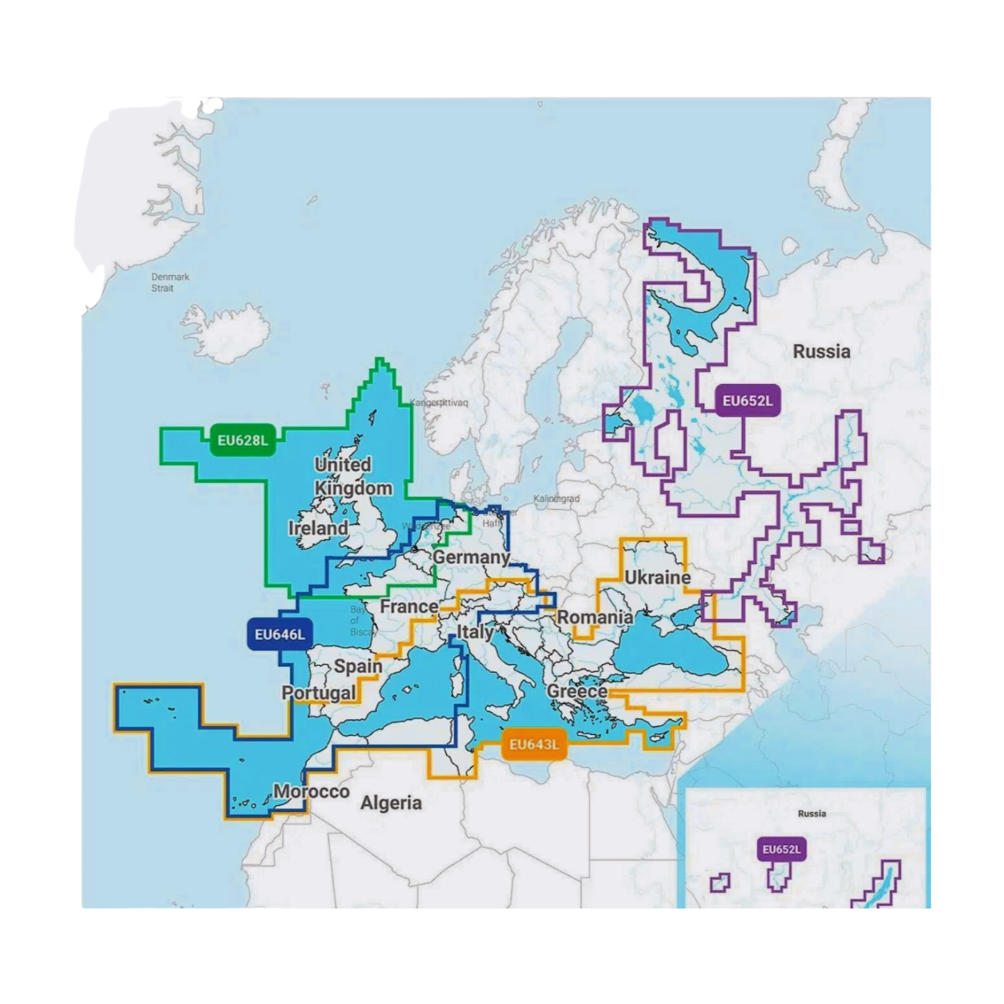 Navionics+ Leerkarte Seekarte