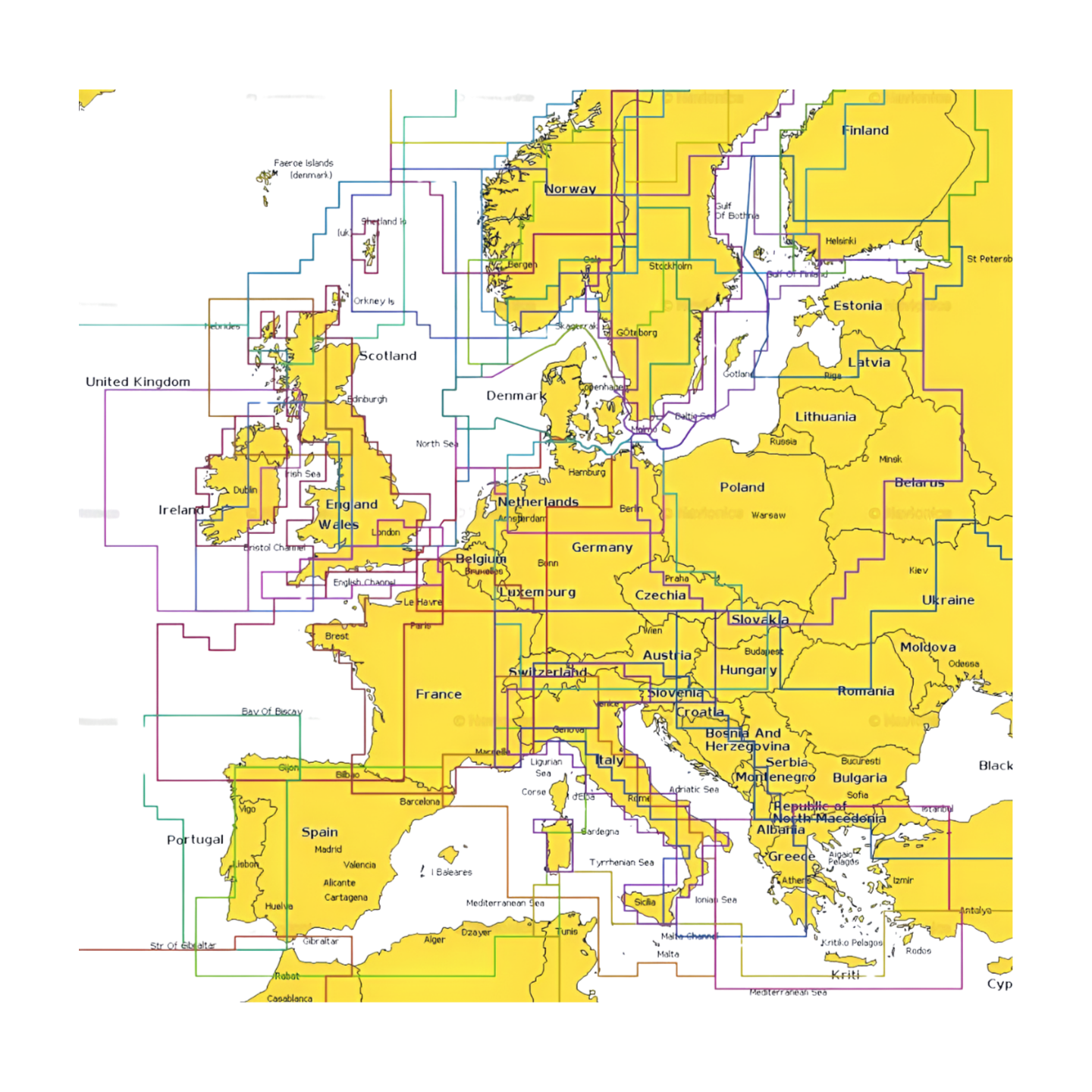 Navionics+ Leerkarte Seekarte