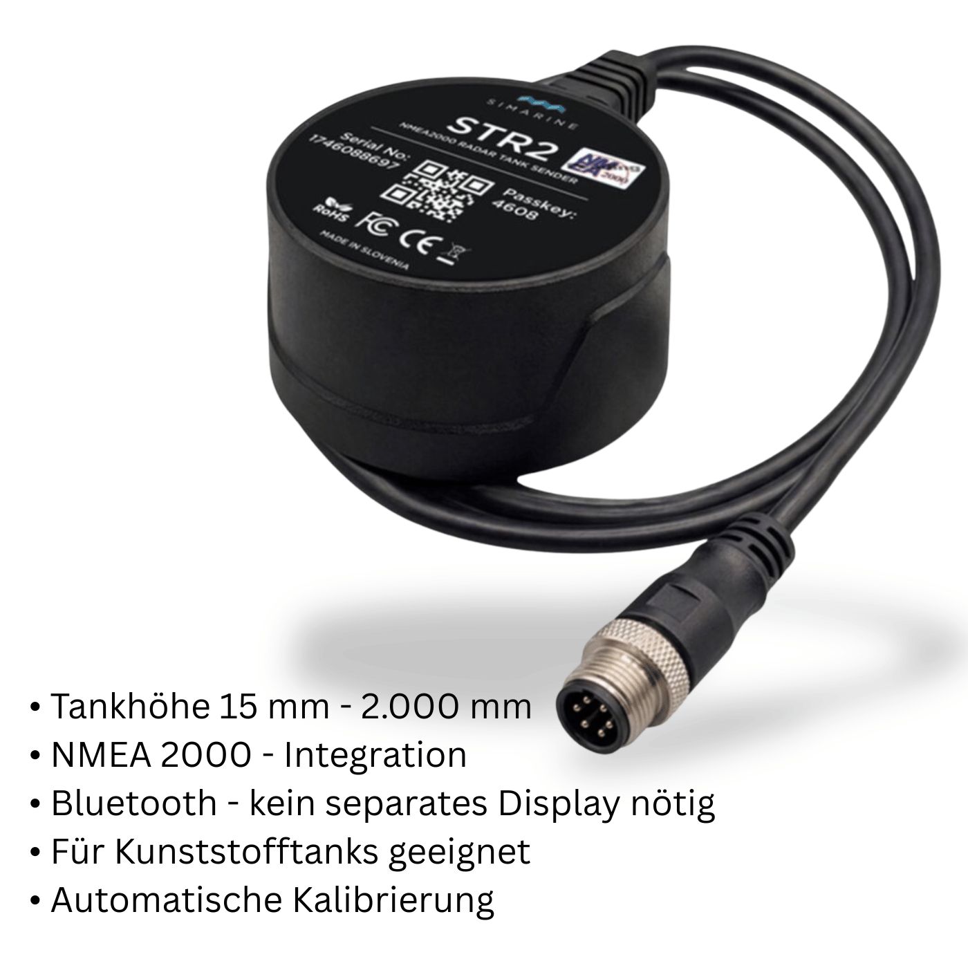 Simarine STR2 Radar Tanksensor – NMEA2000 & Bluetooth