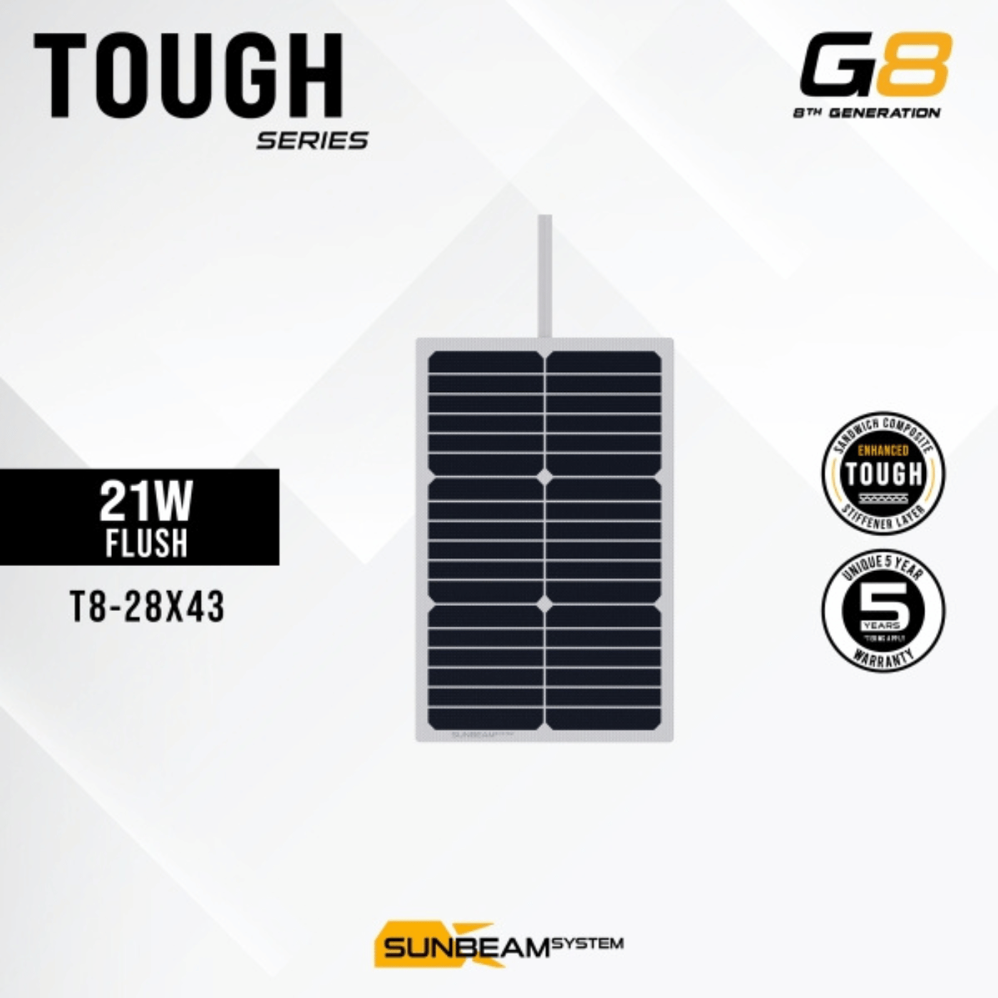 TOUGH G8 begehbares Solarmodul 21-111W