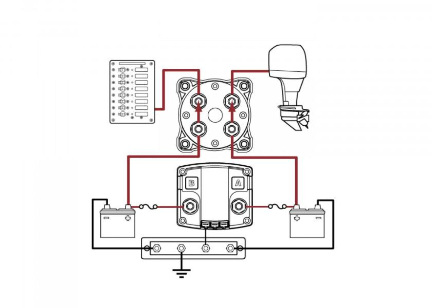 BS 7649 Mini Batterieladerelais mit Batterieschalter Kit - 65A